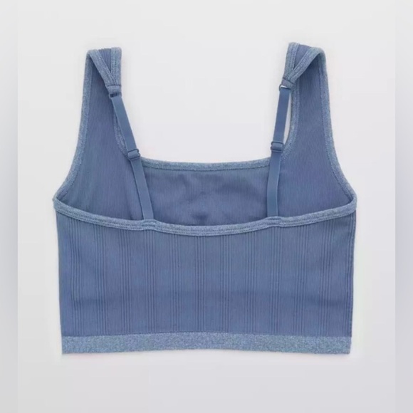 aerie Seamless Heather Square Neck Longline Bralette Sz S - Picture 4 of 8